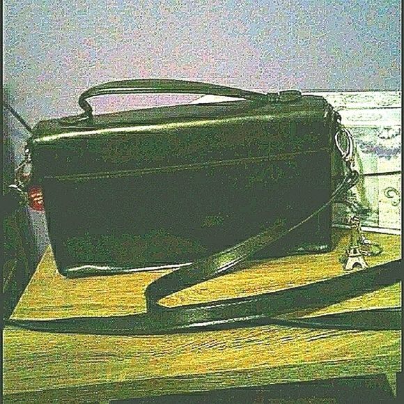 Merona Black & Leopard Print Vegan Leather Classic Envelope Clutch Bag - Picture 3 of 8